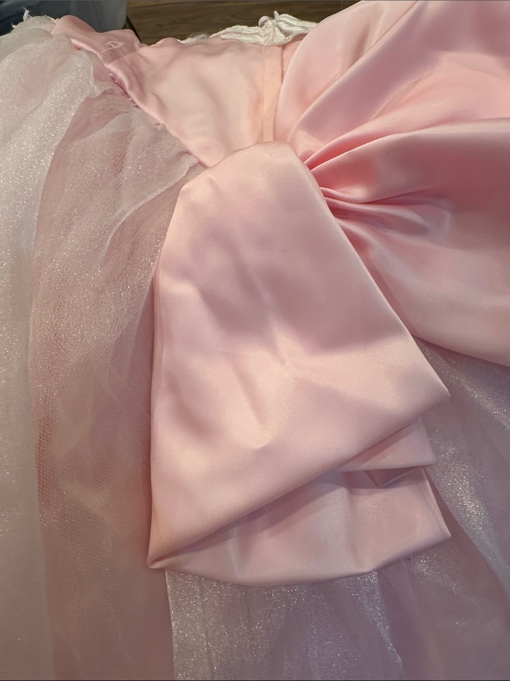 Glenda the Good Gown Costume Romantic Pink Ruffled Tulle Wedding Dress Pink Gown - Picture 5 of 8